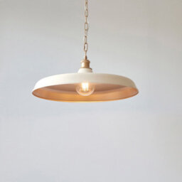 Luminosa Lighting Luminosa Afragola Dome Pendant Ceiling Light Matt Warm White, Satin Gold Paint - thumbnail 2