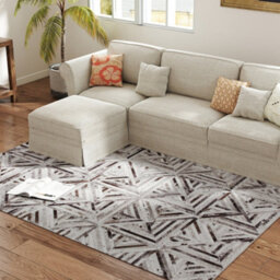Wyld Haus Fisuk 290 X 200Cm Chenille Brown Triangle Pattern Non-Slip Washable Rug - thumbnail 9