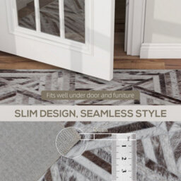 Wyld Haus Fisuk 290 X 200Cm Chenille Brown Triangle Pattern Non-Slip Washable Rug - thumbnail 8