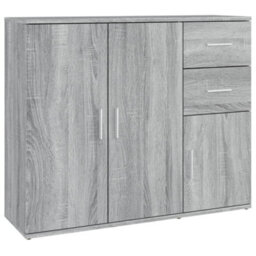 Berkfield Sideboard Grey Sonoma 91X29.5X75 Cm Engineered Wood - thumbnail 2