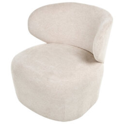 Beliani Swivel Armchair Alvdal Fabric Beige - thumbnail 7