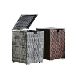 Teamson Home Gas Bottle Tank Rattan Cover Storage, For Up To 9Kg, Gas Fire Pit & Bbq Accessories, Garden Furniture, Grey - thumbnail 5