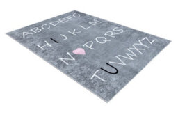 RugsX Junior 52106.801 Washing Carpet Alphabet For Children Anti-Slip - Grey 140X190 Cm - thumbnail 3