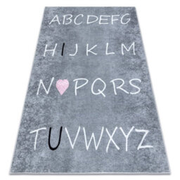 RugsX Junior 52106.801 Washing Carpet Alphabet For Children Anti-Slip - Grey 140X190 Cm - thumbnail 4