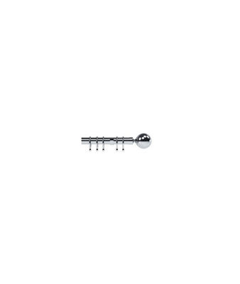 28mm Nikola Ball End Metal Curtain Pole Set - Chrome - image 1