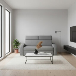 Oslo M 3 Living Room Sofa No Sleeping Function Mdf Chipboard Polyurethane Foam Wooden Frame 200X100X85 100Cm Grey - thumbnail 2