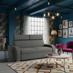 Oslo M 3 Living Room Sofa No Sleeping Function Mdf Chipboard Polyurethane Foam Wooden Frame 200X100X85 100Cm Grey - thumbnail 1