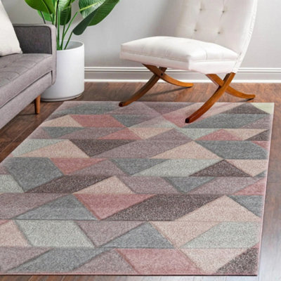 Portland Multicolour Geometric Large Rug, (L)230Cm X (W)160Cm - image 1