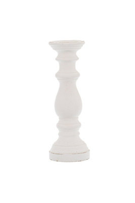 Matt White Ceramic Column Candle Holder For Modern Decor - image 1