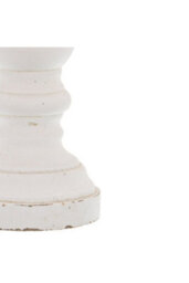 Matt White Ceramic Column Candle Holder For Modern Decor - thumbnail 2