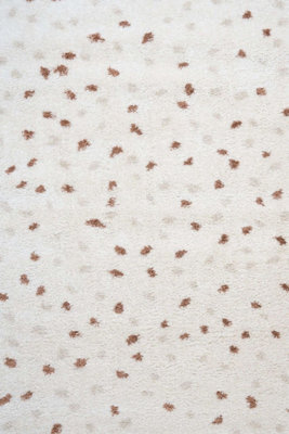 The Rugs Moodi Shaggy Light Beige/terra Biscotti Rug Runner Dots Thick High Pile For Living Rooms, Bedrooms, Hallways, Kitchens - image 1