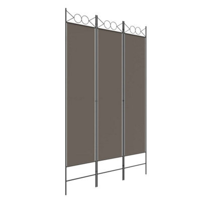 Vidaxl 3-Panel Room Divider Anthracite 120X200 Cm Fabric Room Dividers - image 1