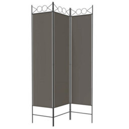 Vidaxl 3-Panel Room Divider Anthracite 120X200 Cm Fabric Room Dividers - thumbnail 4