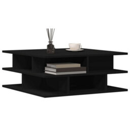 Berkfield Coffee Table Black 70X70X29 Cm Engineered Wood - thumbnail 4