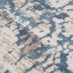Loomed Blue Grey Distressed Abstract Washable Non Slip Rug 160X230Cm - thumbnail 6