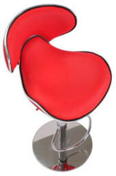 Lamboro Carcaso Deluxe Single Kitchen Bar Stool, Chrome Footrest, Height Adjustable Swivel Gas Lift, Breakfast Bar & Home Barstool, Red - thumbnail 6