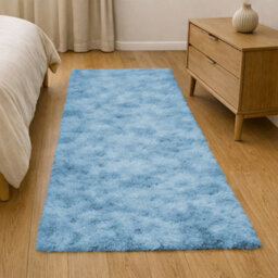 Aspire Homeware Non-Slip Tie Dye Teal Shaggy Rug Soft Fluffy, Medium Hallways Runner, (L)150Cm X (W)80Cm - thumbnail 6