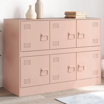 Vidaxl Sideboard Pink 99X39X73 Cm Steel - image 1