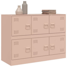 Vidaxl Sideboard Pink 99X39X73 Cm Steel - thumbnail 4