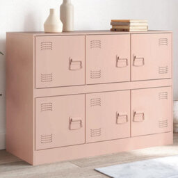 Vidaxl Sideboard Pink 99X39X73 Cm Steel