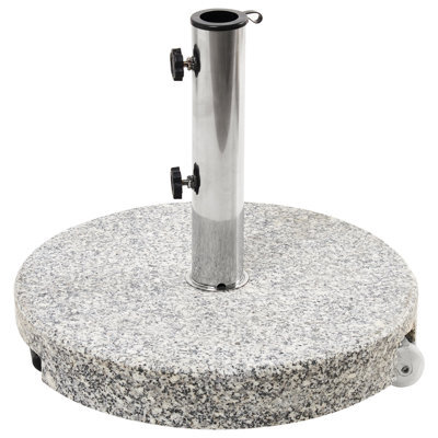 Beliani Parasol Base Cerzeto Grey Round 30 Kg - image 1