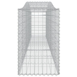 Berkfield Arched Gabion Baskets 10 Pcs 400X50X80/100 Cm Galvanised Iron - thumbnail 5