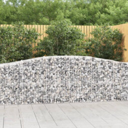 Berkfield Arched Gabion Baskets 10 Pcs 400X50X80/100 Cm Galvanised Iron