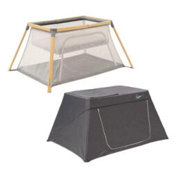 Xample Tutti Bambini Cozee Go Day & Night Travel Cot Bundle 3-In-1 Bassinet, Travel Cot & Playpen With Uv Shade,fast Fold, Oak & Charcoal - thumbnail 3