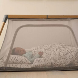 Xample Tutti Bambini Cozee Go Day & Night Travel Cot Bundle 3-In-1 Bassinet, Travel Cot & Playpen With Uv Shade,fast Fold, Oak & Charcoal - thumbnail 5
