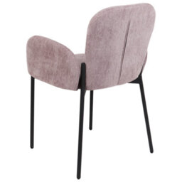 Beliani Set Of 2 Dining Chairs Albee Fabric Pink - thumbnail 6