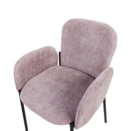 Beliani Set Of 2 Dining Chairs Albee Fabric Pink - thumbnail 7