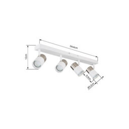Luminosa Lighting Luminosa Brisbon Ceiling Spotlight Bar White Matt 4X Gu10 - thumbnail 7