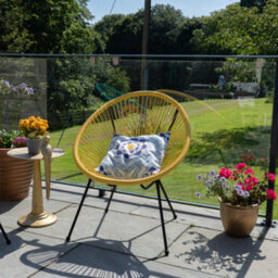 Candlelight 86.5Cm Yellow Steel Powder Coated Chair - thumbnail 2