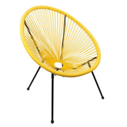 Candlelight 86.5Cm Yellow Steel Powder Coated Chair - thumbnail 3