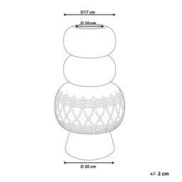 Beliani Flower Vase Almiros Ceramic 51 Cm Light Brown - thumbnail 3