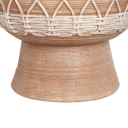 Beliani Flower Vase Almiros Ceramic 51 Cm Light Brown - thumbnail 7