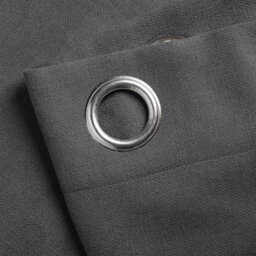 Luxury Living Velvet Chenille Eyelet Curtains Ready Made Pair Slate - thumbnail 5