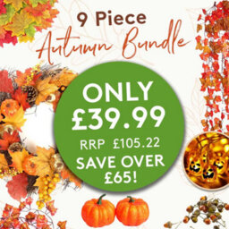 Best Artificial Autumn Halloween Fall Harvest Decorations Bundle Pack Pumpkin Garland Lights - thumbnail 2