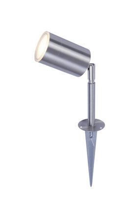 Blooma Candiac Silver Effect Led Outdoor Single Spike Light (D)60mm - image 1