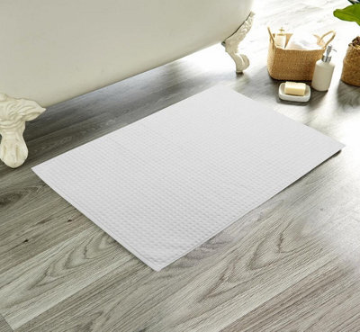 Luxe Deep Cotton Pile Bathmat In Silver