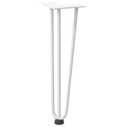 Berkfield Hairpin Legs For Coffee Table 4 Pcs White 42 Cm Solid Steel - thumbnail 4