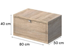 Affine Bathroom Wall Hung Vanity Unit Sink Cabinet Wash Basin Sink Storage Drawer 800mm - thumbnail 6