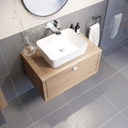 Affine Bathroom Wall Hung Vanity Unit Sink Cabinet Wash Basin Sink Storage Drawer 800mm - thumbnail 3