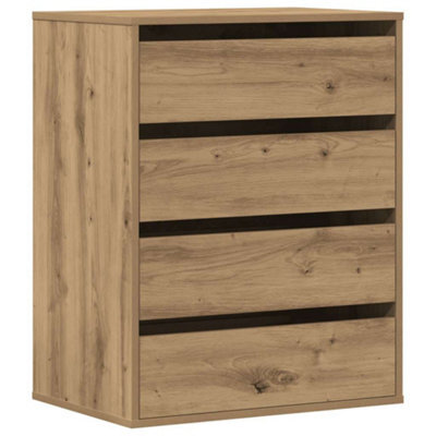 Berkfield Classic Corner Chest Of Drawers Artisian Oak 60X41X76 Cm Engineered Wood