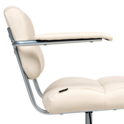 Beliani Desk Chair Candor Faux Leather Off-White - thumbnail 7