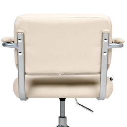 Beliani Desk Chair Candor Faux Leather Off-White - thumbnail 8