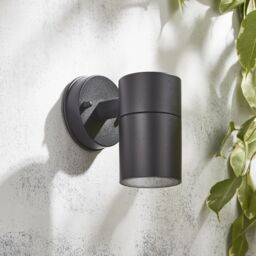 Zinc Odin Fixed Matt Black Mains-Powered Led Outdoor Down Wall Light (Dia)6Cm - thumbnail 4