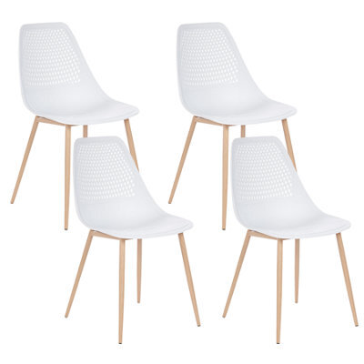 Beliani Set Of 4 Dining Chairs Hazelton White - image 1