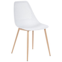 Beliani Set Of 4 Dining Chairs Hazelton White - thumbnail 6