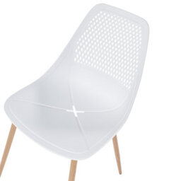 Beliani Set Of 4 Dining Chairs Hazelton White - thumbnail 7